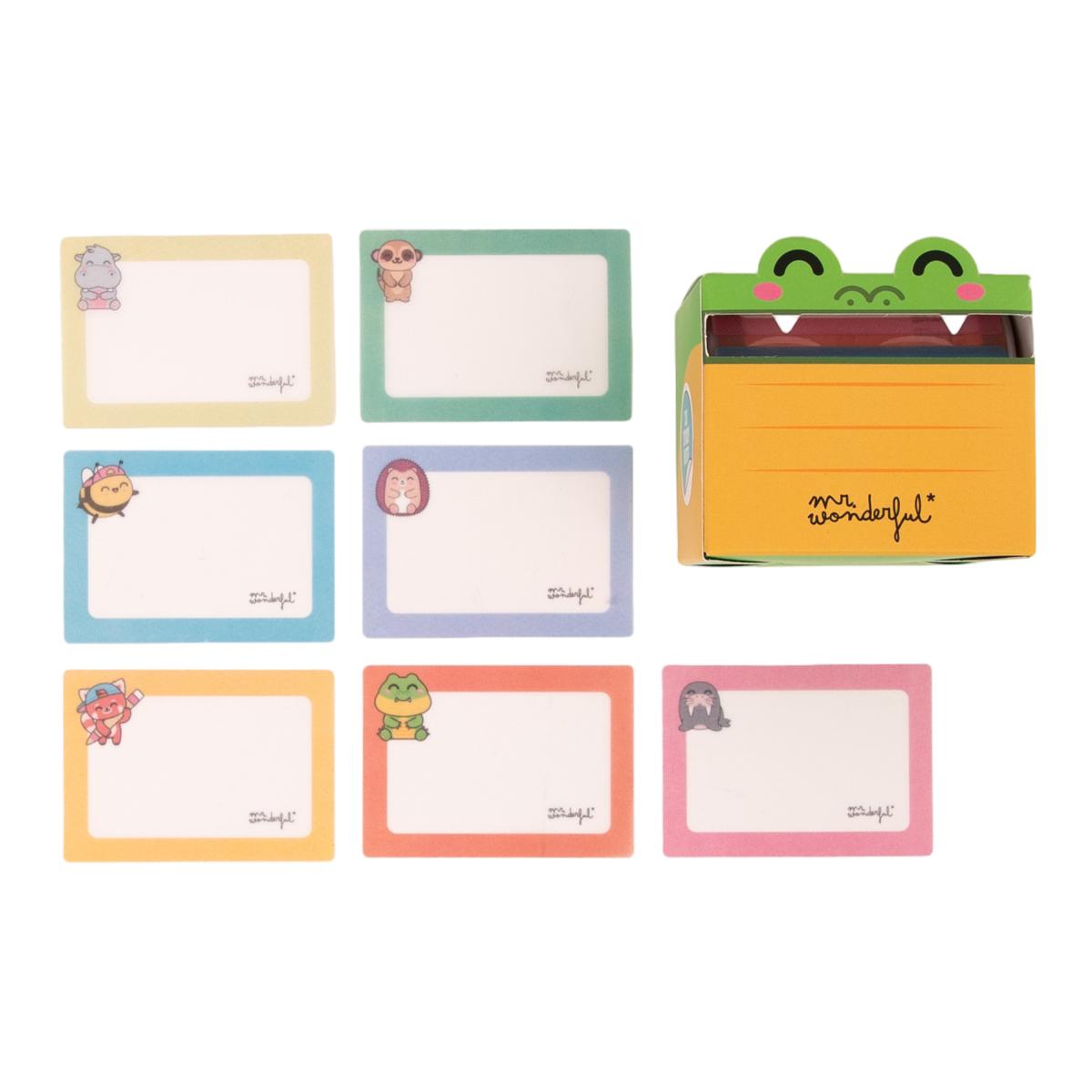 Dispensador de notas adhesivas transparentes Mr Wonderful Cocodrilo Multicolor-5