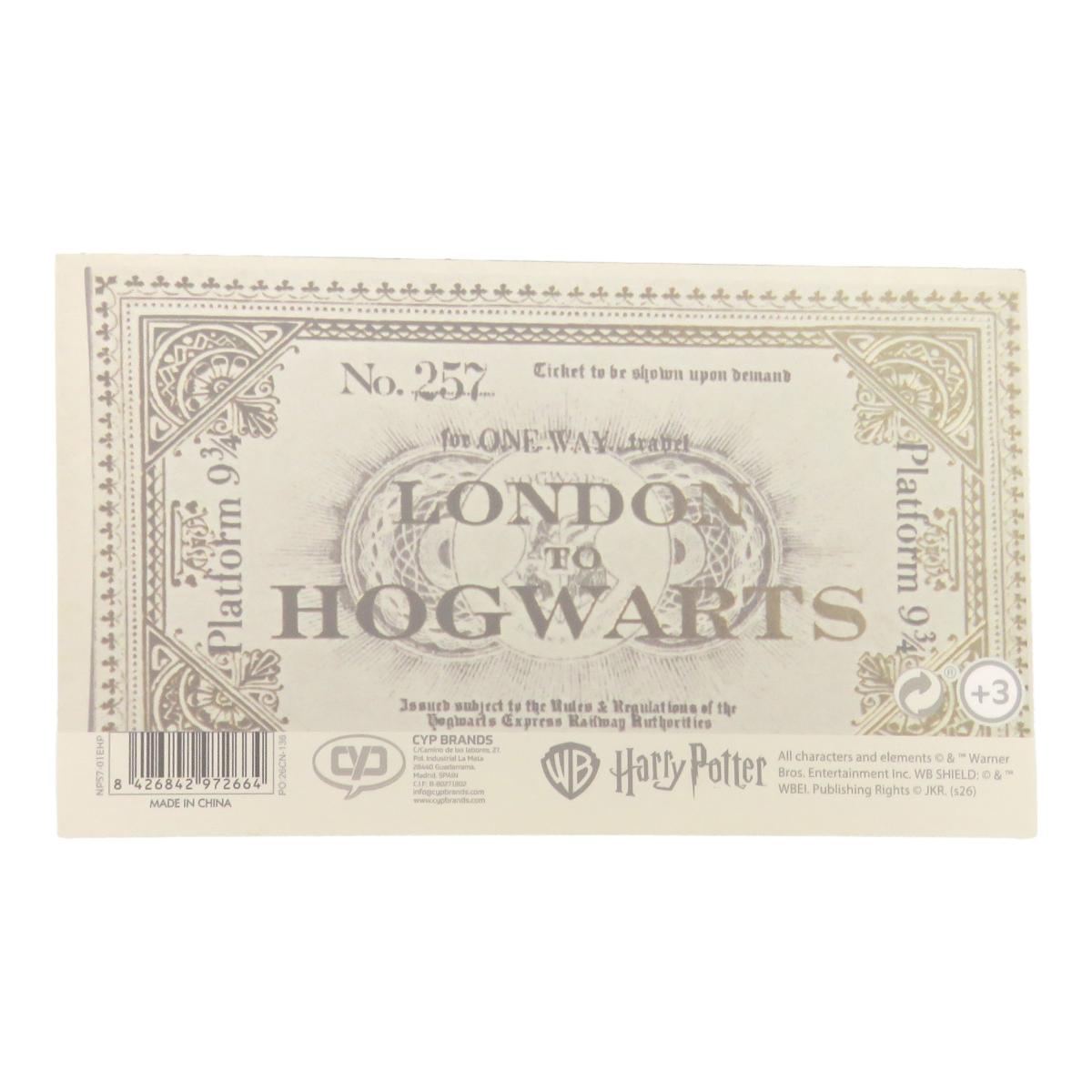 Bloco de Notas Bilhete Hogwarts Mundo Carta Harry Potter CyP Brands - Bege Multicolor Bege / Multicolor-3