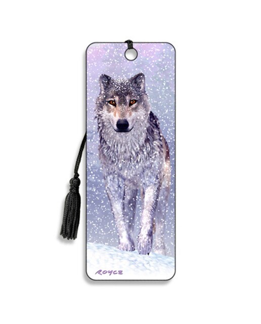 Marcador de páginas 3D Snow Wolf 1