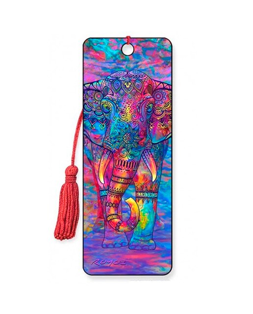 Imagem 0 de Marcador de Páginas 3D Bohemian Elephant - Multicolor