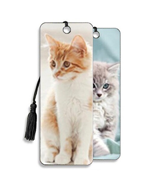 Marcador de Páginas 3D com Borla Gatinhos 669 - Multicolor Multicolor-1