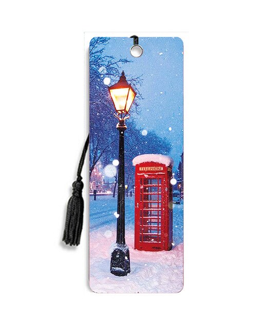 Marcador de Páginas 3D com Borla Cabine Telefónica Britânica 669 - Multicolor Multicolor-1