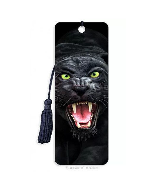 Marcador de livros 3D com borla Black Panther Catwalk-669 Multicolorido 1