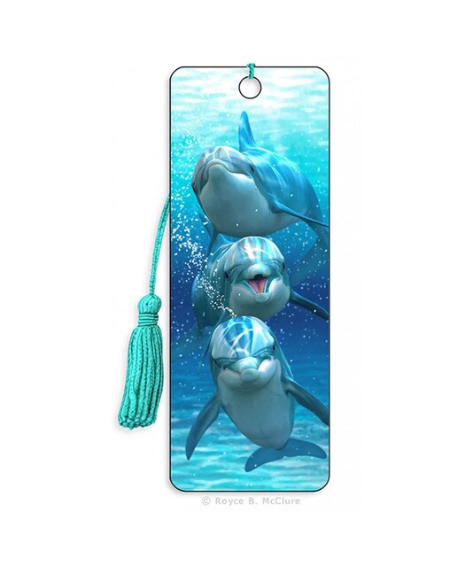 Marcador 3D com borla Trio de golfinhos Catwalk-669 Multicolor 1