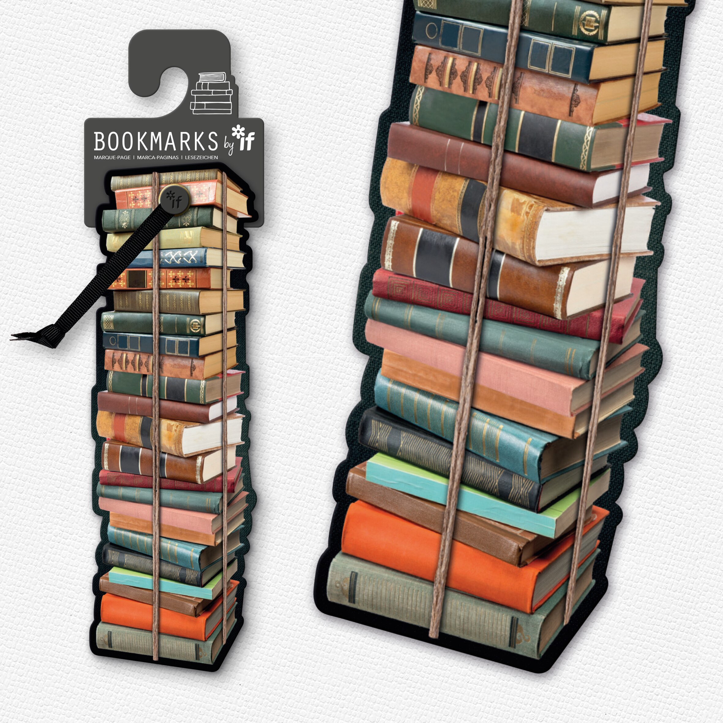Marcapáginas con imágenes y citas inspiradoras Pila de Libros Catwalk-669 Multicolor Multicolor-2