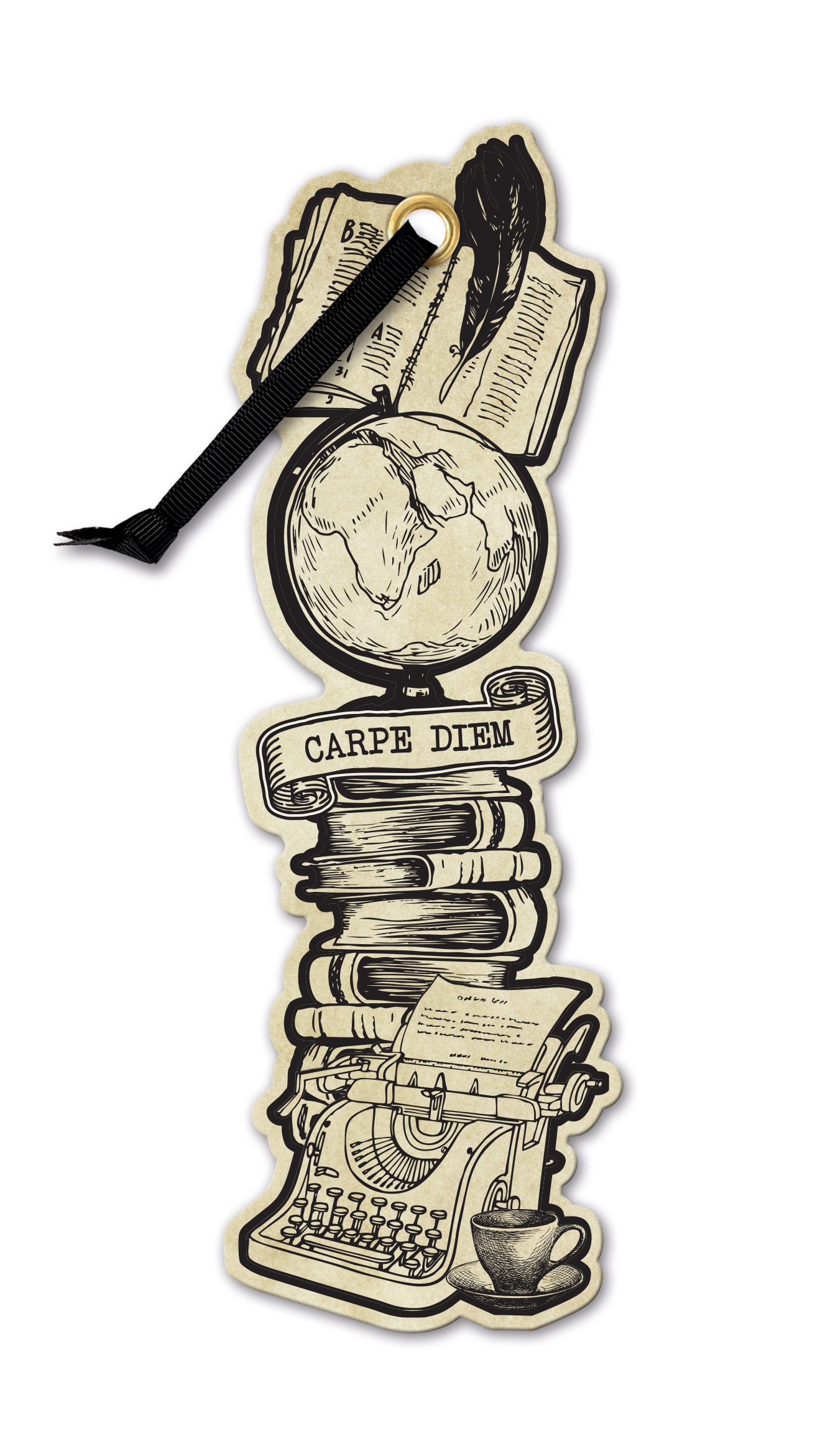 Marcador de livros com Imágens e Frases Inspiradoras Carpe Diem Catwalk-669 Multicolor Multicolor-2