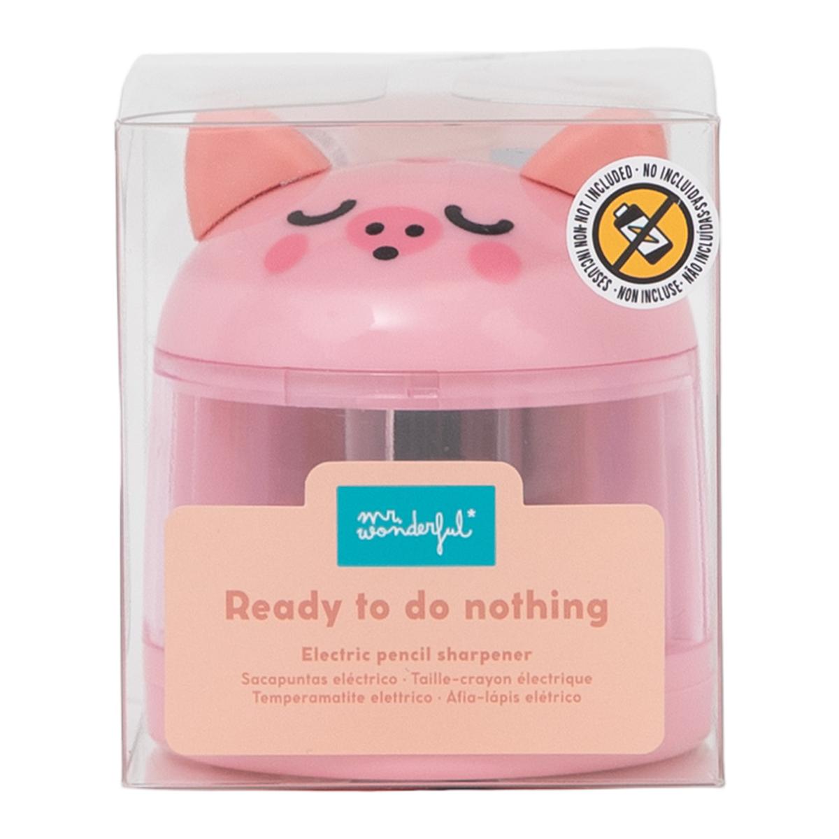 Sacapuntas eléctrico  Lazy cerdito Mr. Wondeful 1