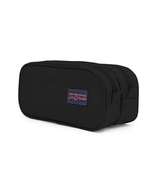 Estojo com Dois Compartimentos e Fecho de Correr Large Accessory Pouch - Preto Preto-4