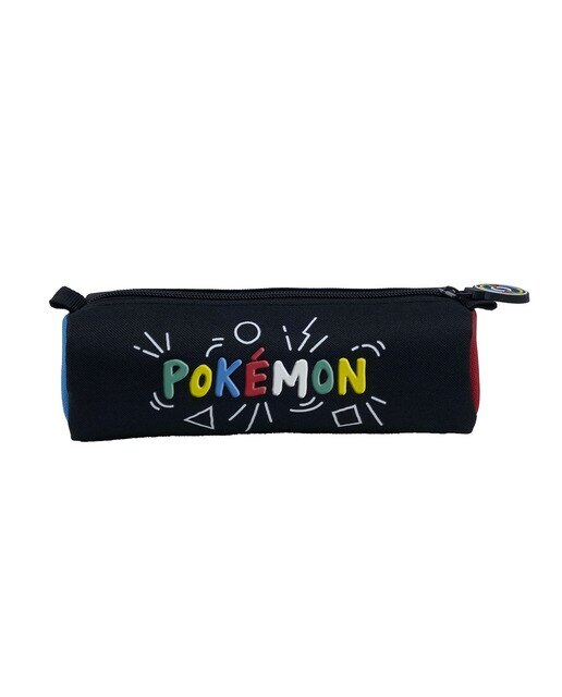 Estojo Simples Cilíndrico Pokémon Colorful Collection - Preto e Estampado Multicolor Preto / Multicolor-2
