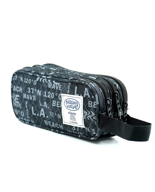 Estojo de 3 Fechos de Correr West Coast - Preto Preto / Cinzento-2