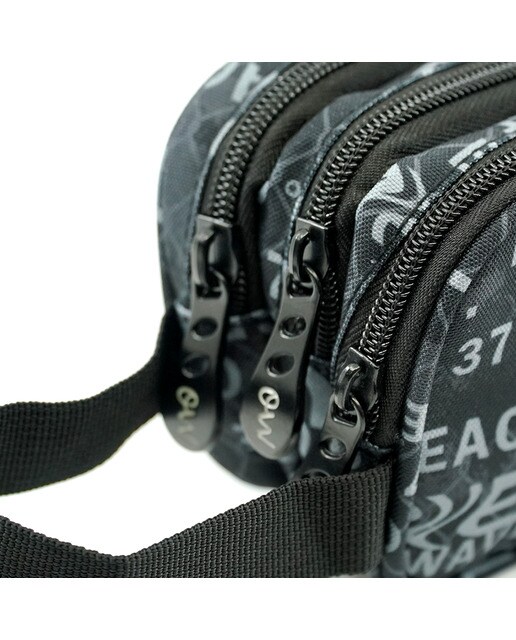 Estojo de 3 Fechos de Correr West Coast - Preto Preto / Cinzento-5