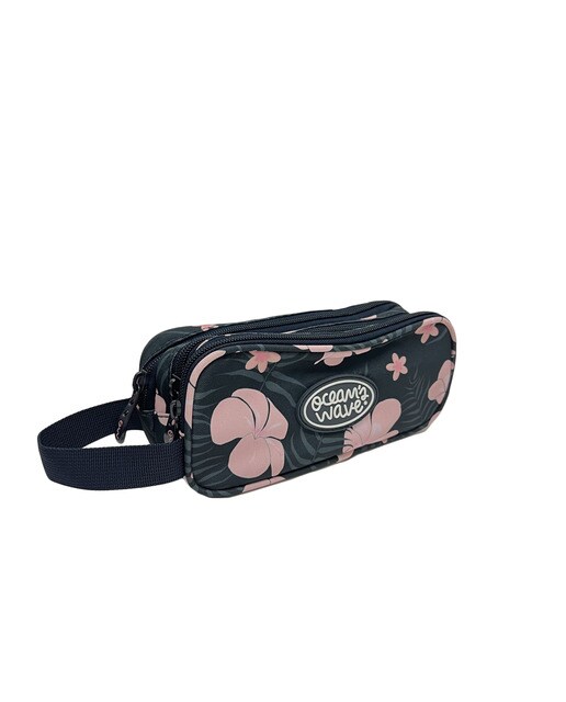 Estojo de 3 Fechos de Correr Bali - Preto Preto / Rosa-1