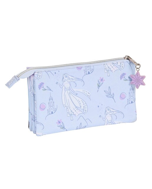 Estojo Simples Triplo Frozen Believe - Lilás Lilás-2