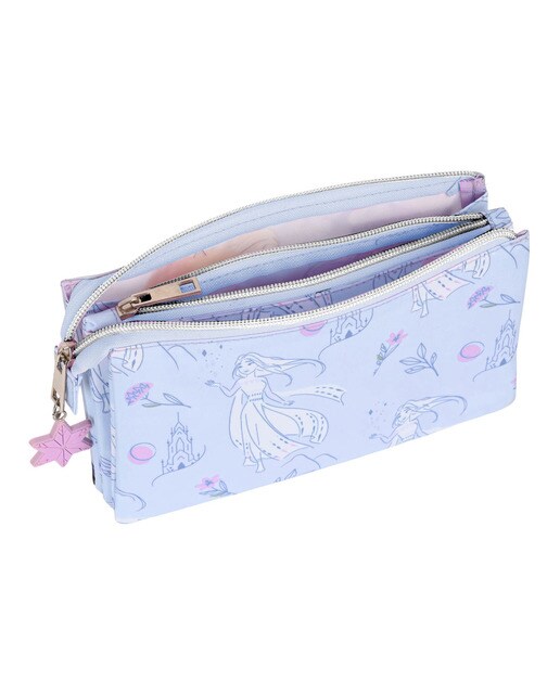 Estojo Simples Triplo Frozen Believe - Lilás Lilás-3
