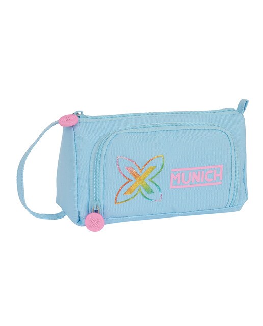 Imagem 0 de Estojo Simples com Bolso Desdobrável Cheio "Azul Capri" - Azul-Claro