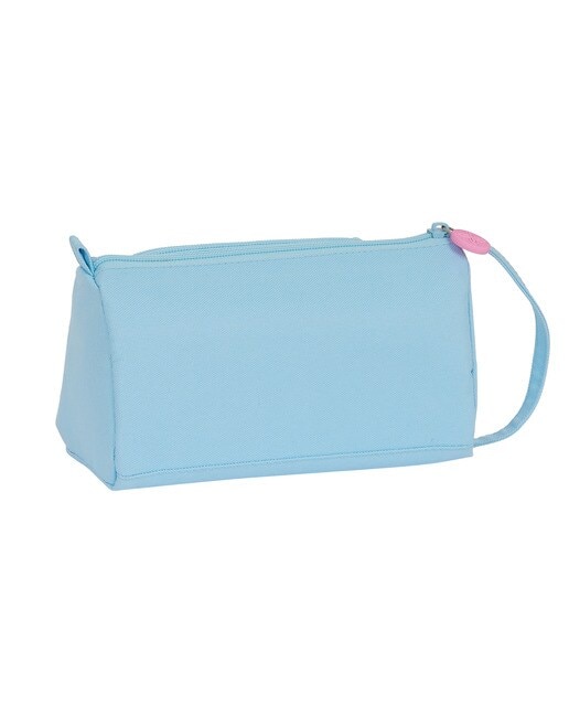 Estojo Simples com Bolso Desdobrável Cheio "Azul Capri" - Azul-Claro 2