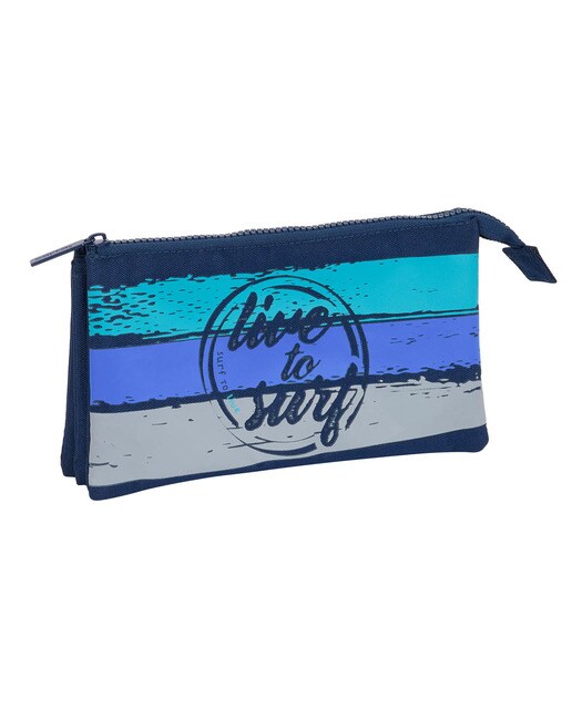 Estojo Simples Triplo Surf - Azul-Marinho Azul-marinho-1