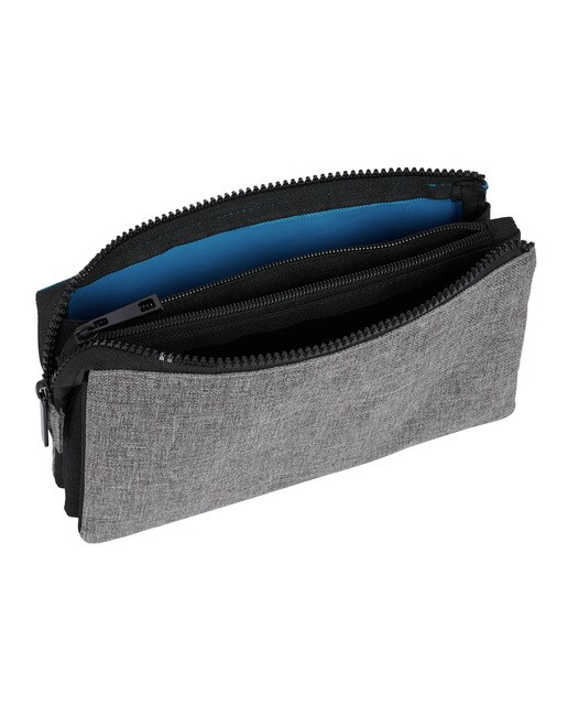 Estojo Simples Triplo Style - Azul/Preto/Cinzento Azul / Preto-3