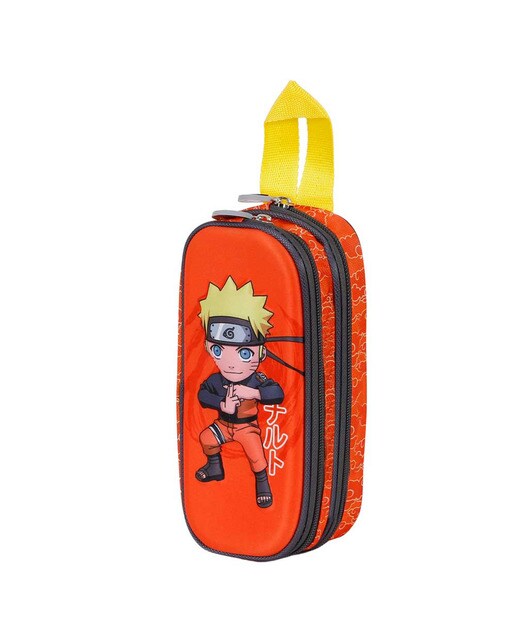 Estojo Simples Duplo 3D Chikara Naruto - Vermelho Vermelho-1