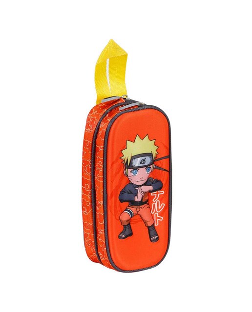 Estojo Simples Duplo 3D Chikara Naruto - Vermelho Vermelho-3
