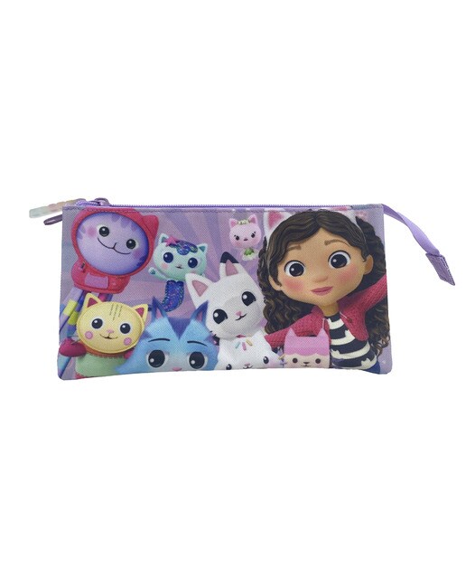 Estojo Simples Triplo Gabby's Dollhouse - Malva Multicolor Malva-1