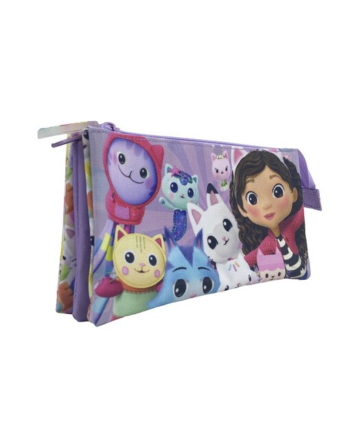 Estojo Simples Triplo Gabby's Dollhouse - Malva Multicolor Malva-2