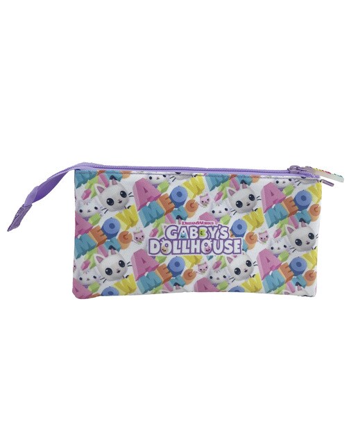 Estojo Simples Triplo Gabby's Dollhouse - Malva Multicolor Malva-4
