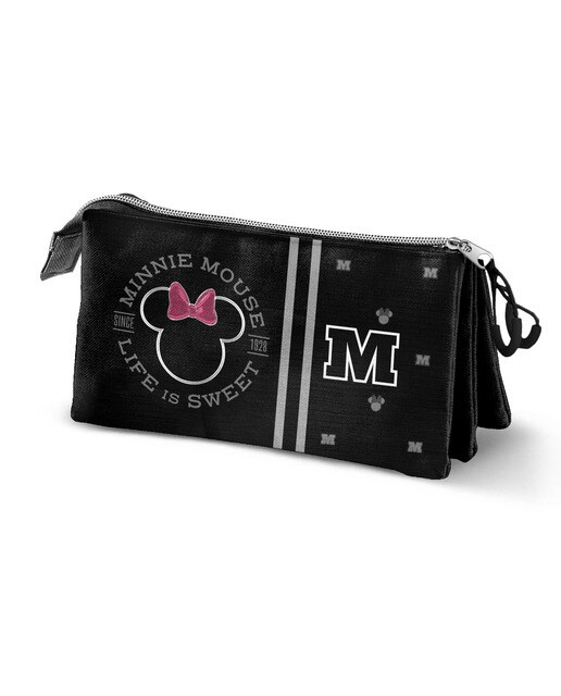Estojo Simples HS Silver Minnie Mouse Symbol Disney - Preto Preto-1