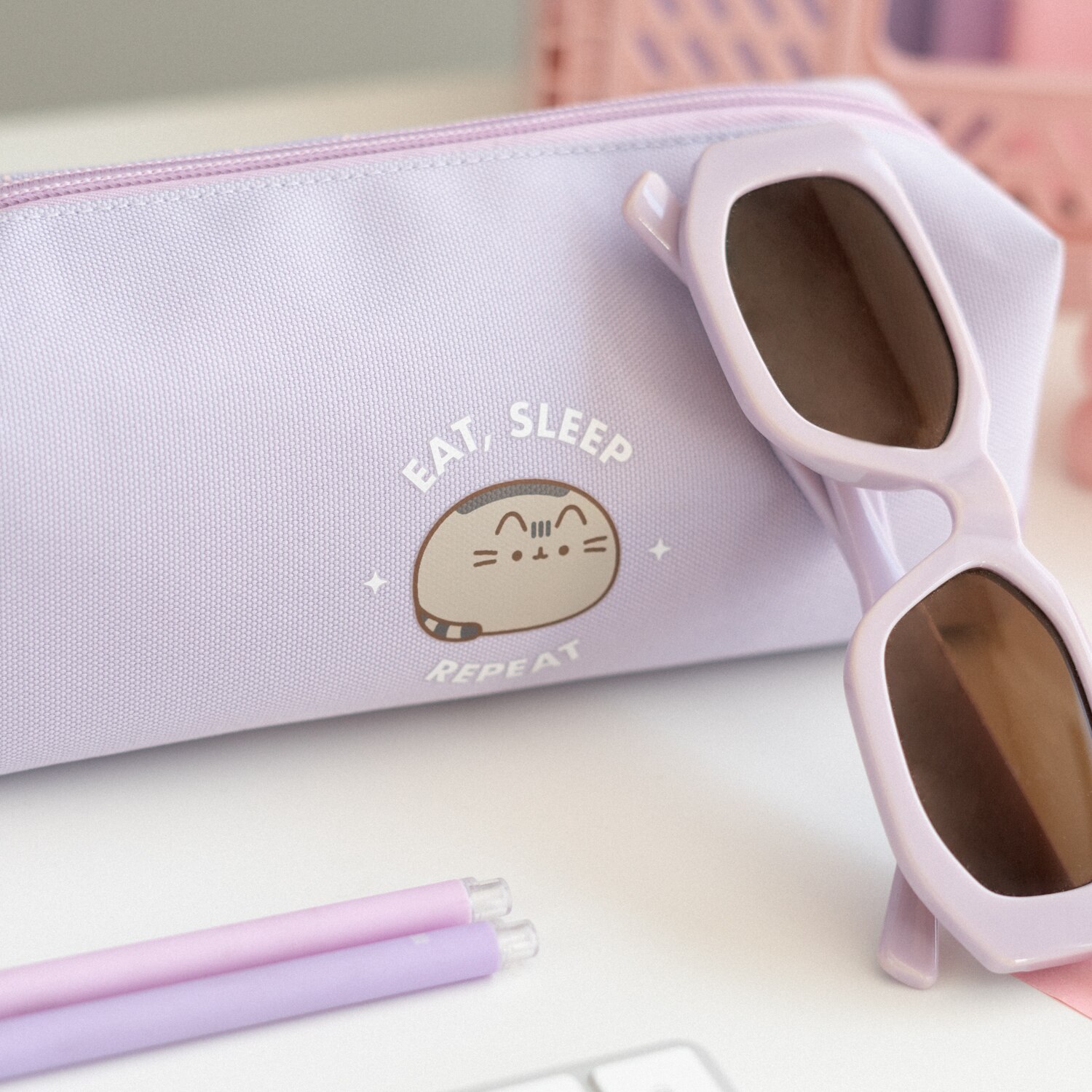 Estuche rectangular Pusheen Moments Erik lila Lila-7