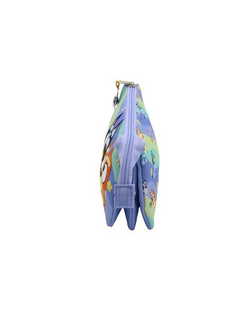 Estojo simples Triplo com 5 Furos Bluey Light Waves - Azul Multicolor Azul-3