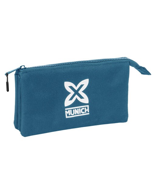Estojo triplo Munich azul Azul Prússia-1