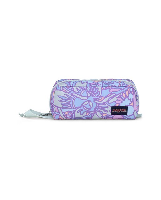 Estojo com compartimento principal dividido em 3 espaços perfect pouch Jansport lilás multicolor Multicolor-1