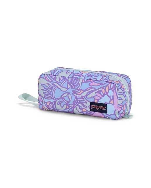 Estojo com compartimento principal dividido em 3 espaços perfect pouch Jansport lilás multicolor Multicolor-3