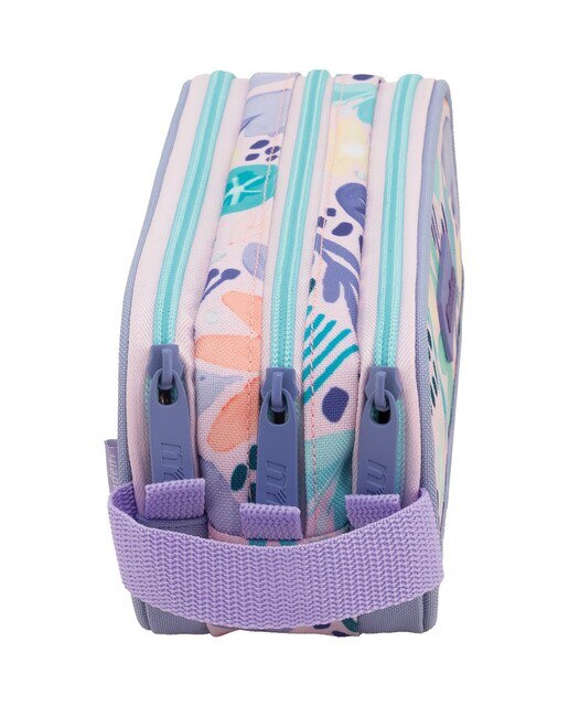 Mala de grande capacidade Aquarelle Tandem lilás e branca de corpo triplo com grande capacidade Lilás / Branco-3