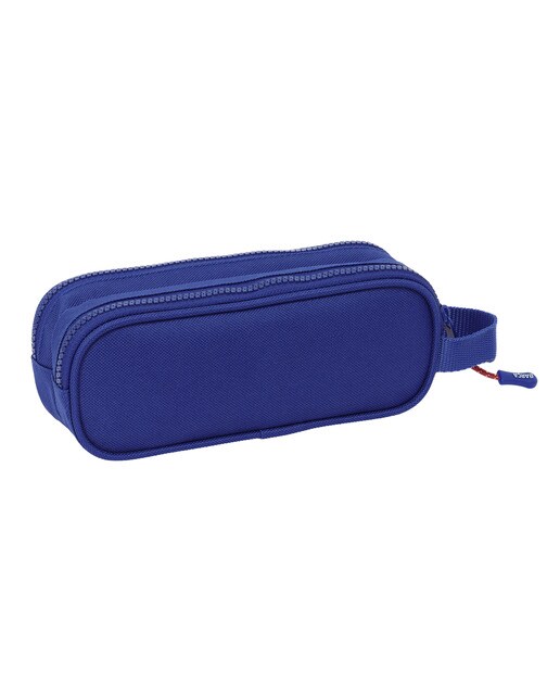 Estojo duplo para lápis F.C. Barcelona Safta azul-marinho e castanho Azul / Grená-2