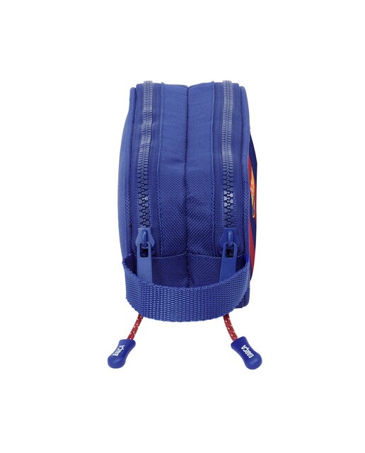 Estojo duplo para lápis F.C. Barcelona Safta azul-marinho e castanho Azul / Grená-3