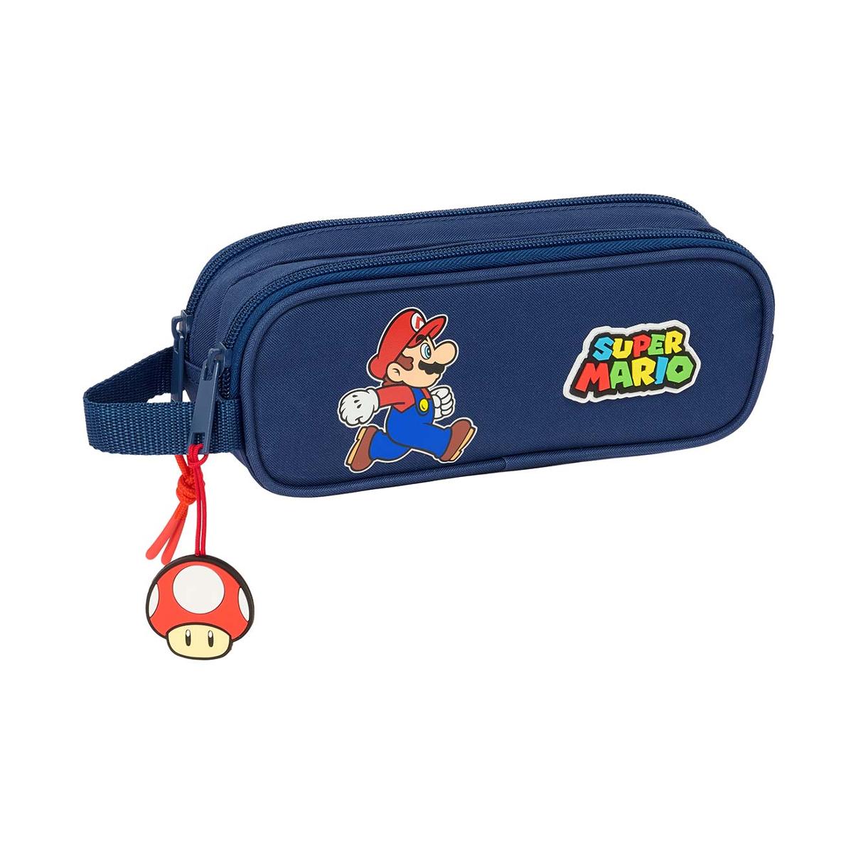 Imagen 0 de Portatodo doble Super Mario Bros Safta azul oscuro y rojo