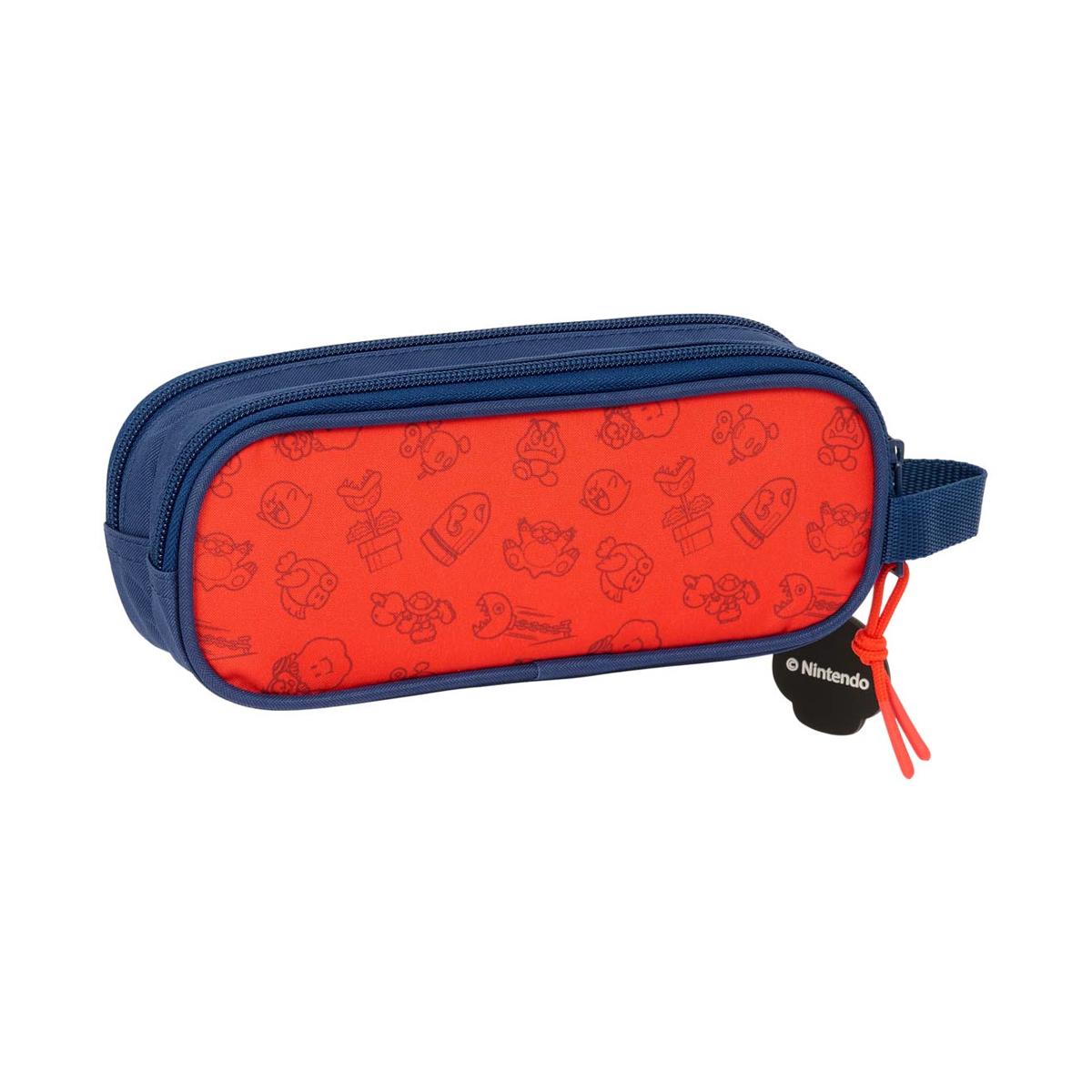 Estojo duplo Super Mario Bros Safta azul escuro e vermelho Azul-escuro / Vermelho-2