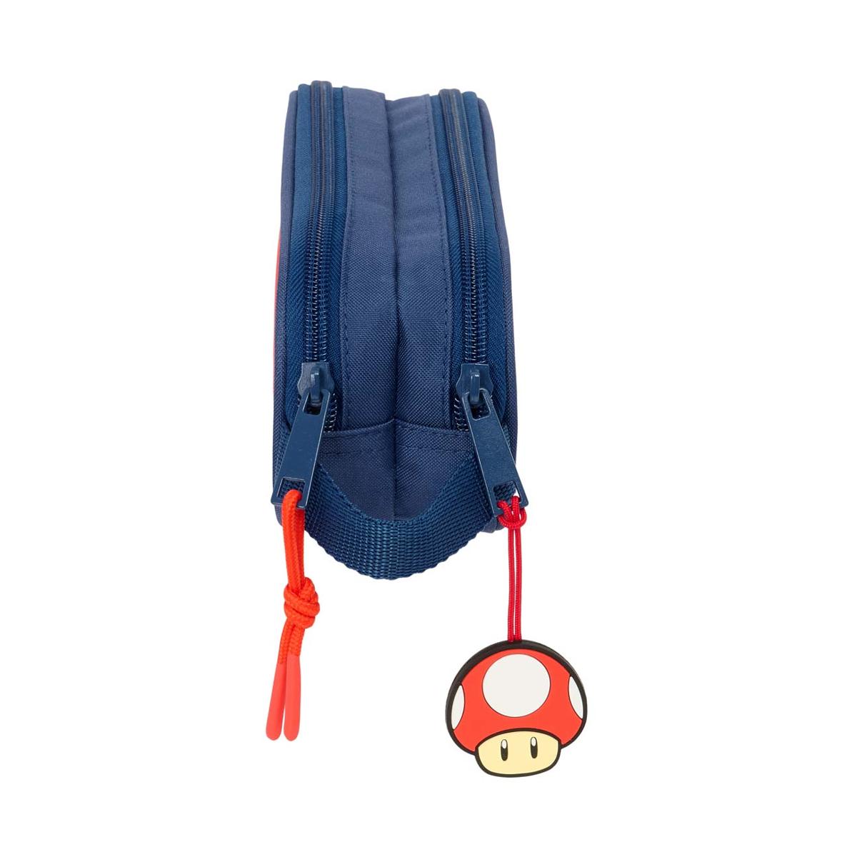 Estojo duplo Super Mario Bros Safta azul escuro e vermelho Azul-escuro / Vermelho-3