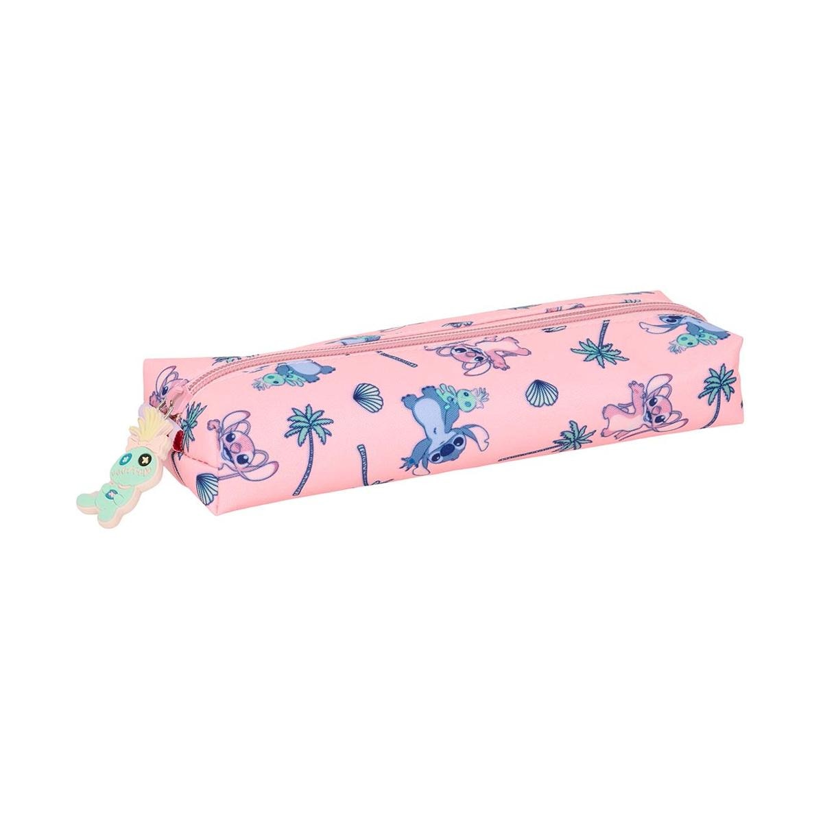 Portatodo rectangular con goma elastica 22cm Lilo & Stitch Safta rosa pastel Rosa pastel-1