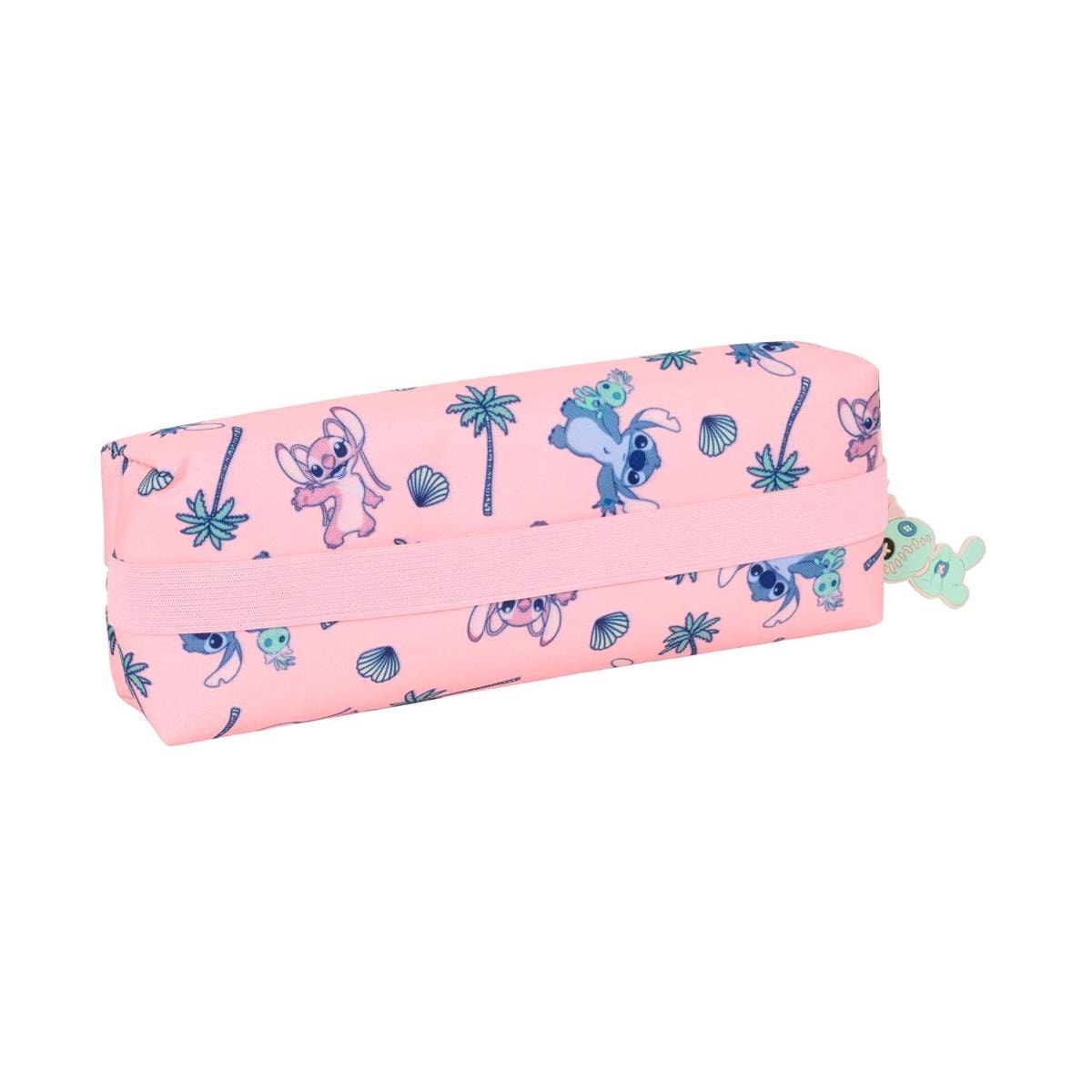 Portatodo rectangular con goma elastica 22cm Lilo & Stitch Safta rosa pastel Rosa pastel-2
