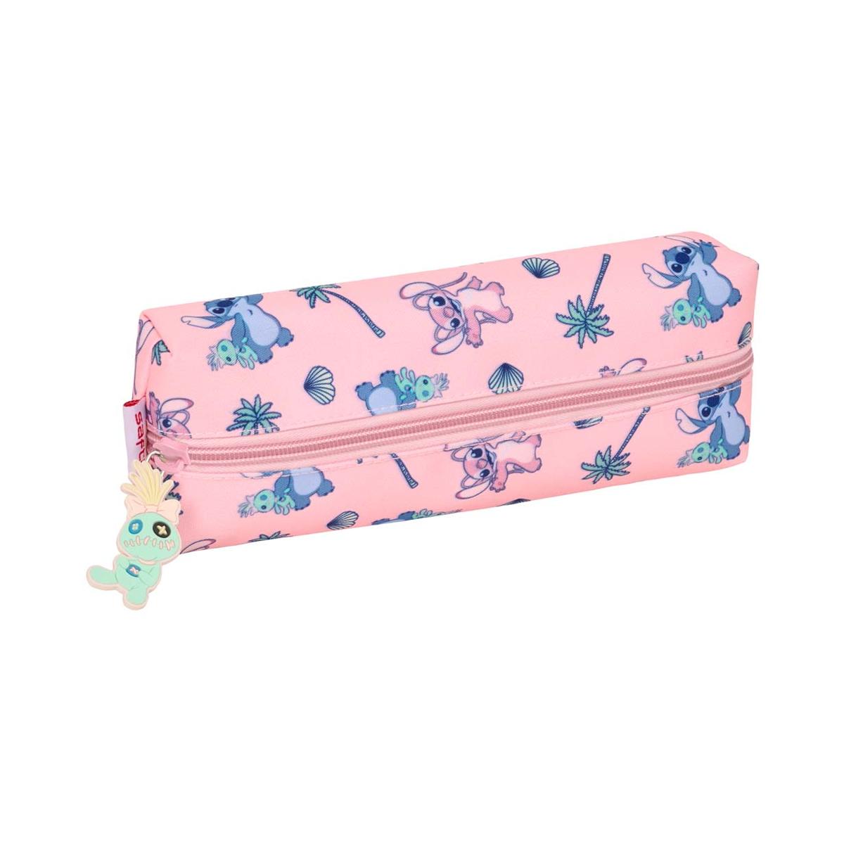Portatodo rectangular con goma elastica 22cm Lilo & Stitch Safta rosa pastel Rosa pastel-3