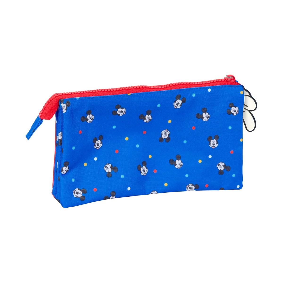 Estojo triplo Mickey Clubhouse Safta azul Azul-2