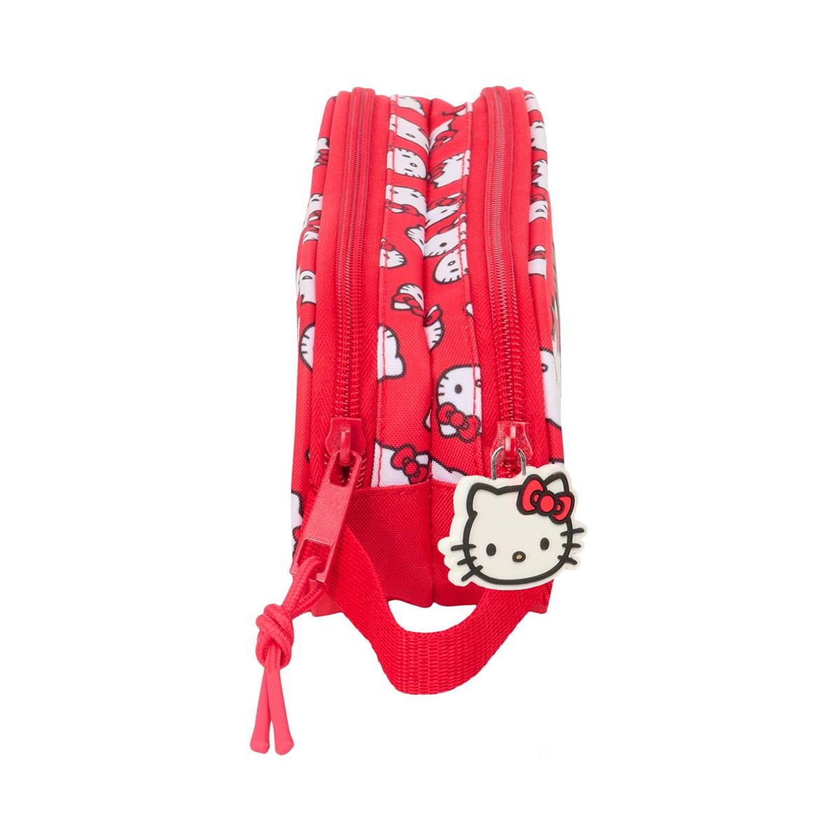 Estojo duplo Hello Kitty Safta vermelho Vermelho / Branco-3