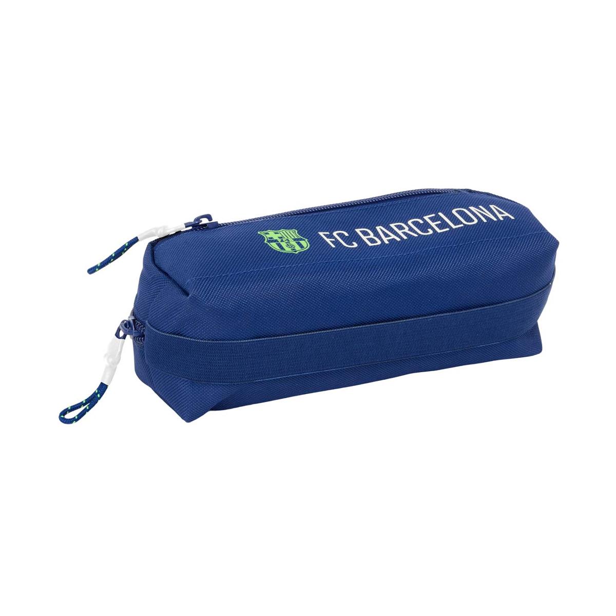 Portatodo triple pequeño con goma elastica 22cm F.C. Barcelona azul marino Azul marino-3