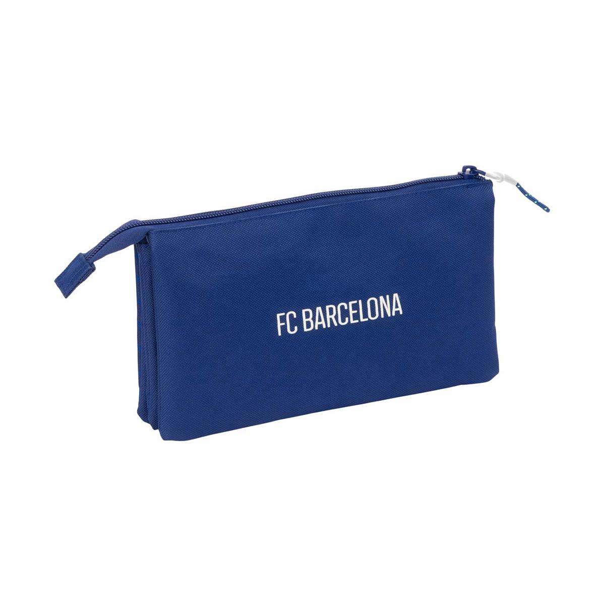 Estojo triplo F.C. Barcelona azul marinho Azul-marinho-2