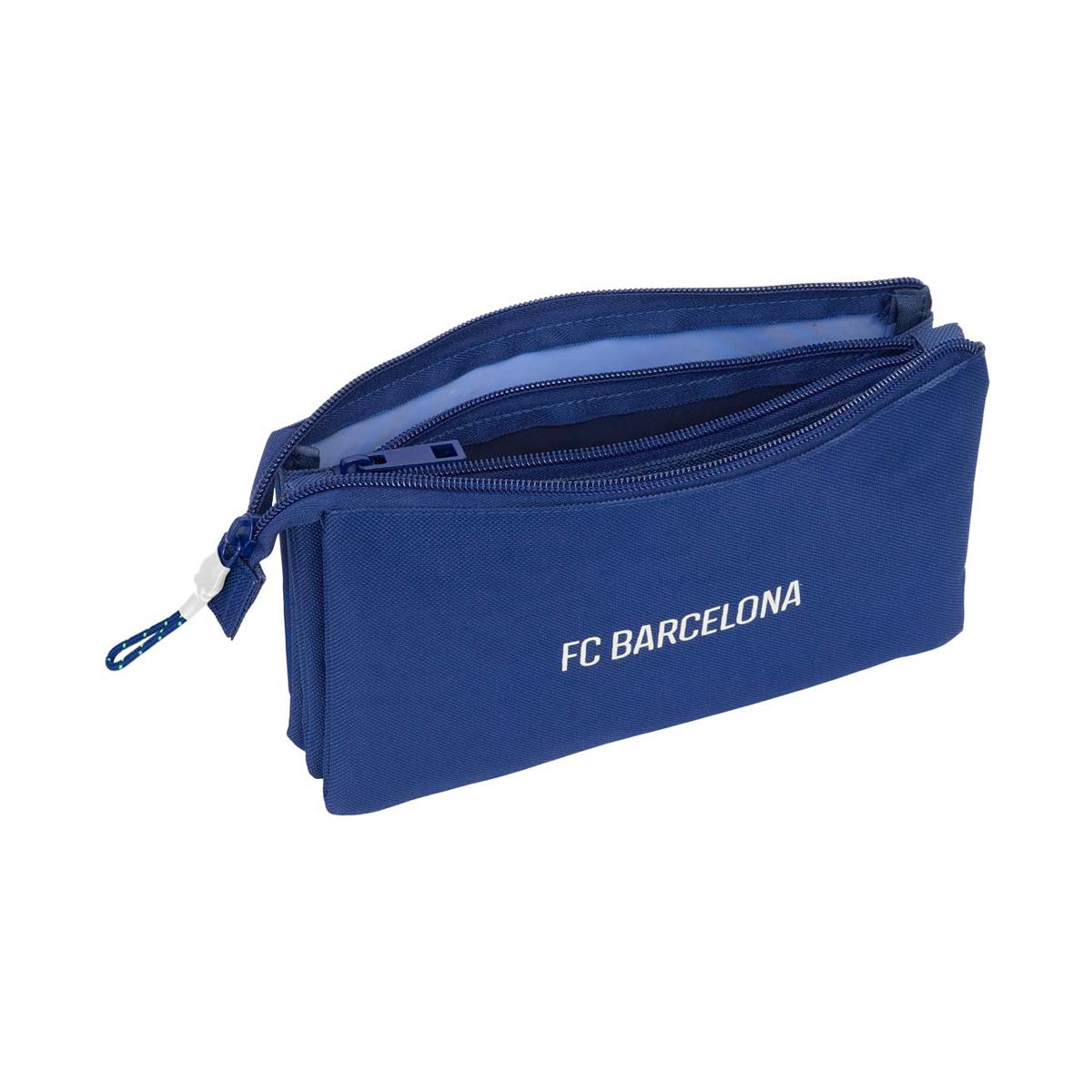 Estojo triplo F.C. Barcelona azul marinho Azul-marinho-3