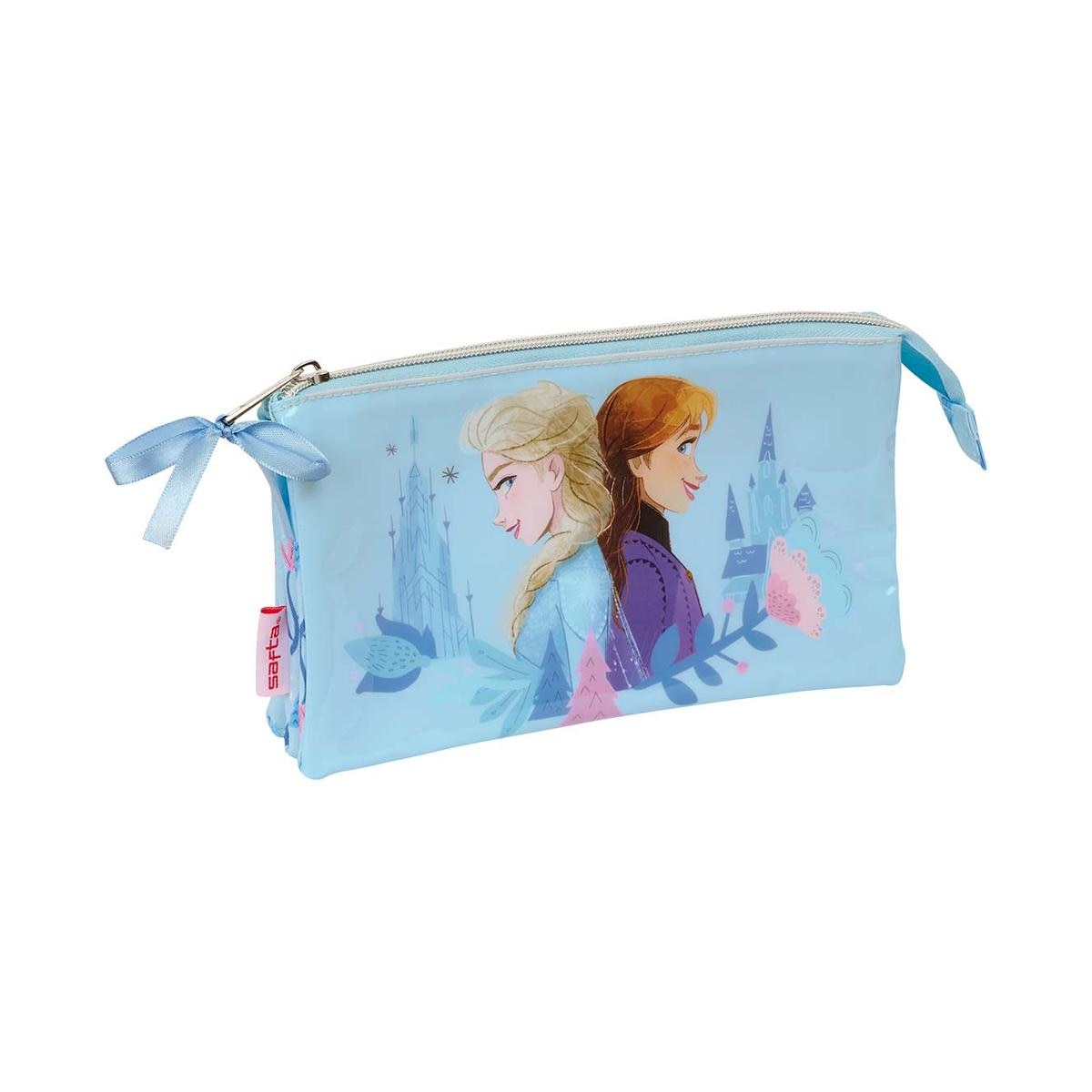 Estojo triplo Frozen Safta azul claro Azul-claro-1