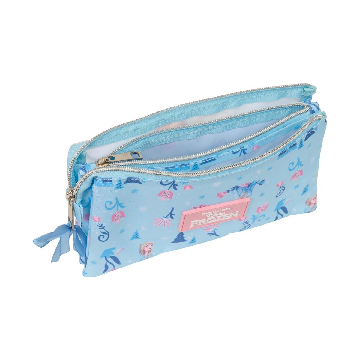 Estojo triplo Frozen Safta azul claro Azul-claro-3