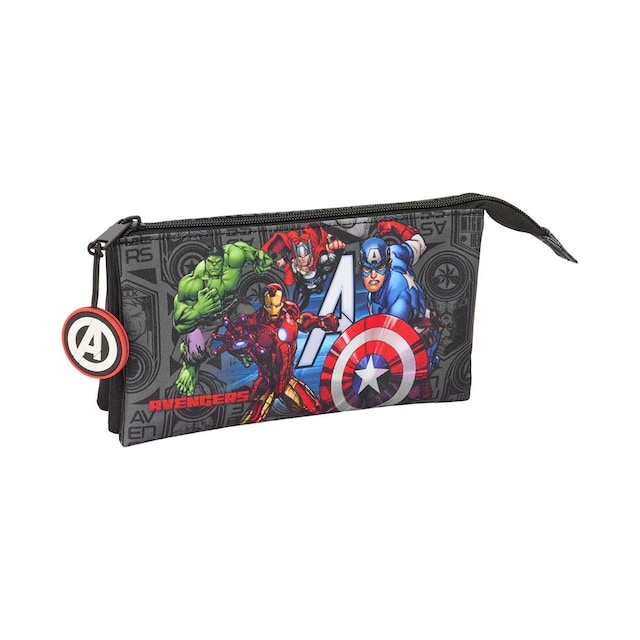 Imagen 0 de Portatodo triple Avengers Safta negro